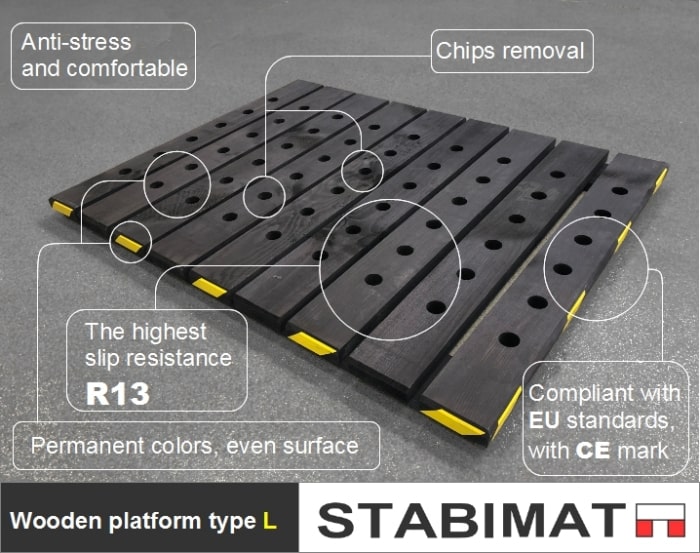 Wooden machine platforms